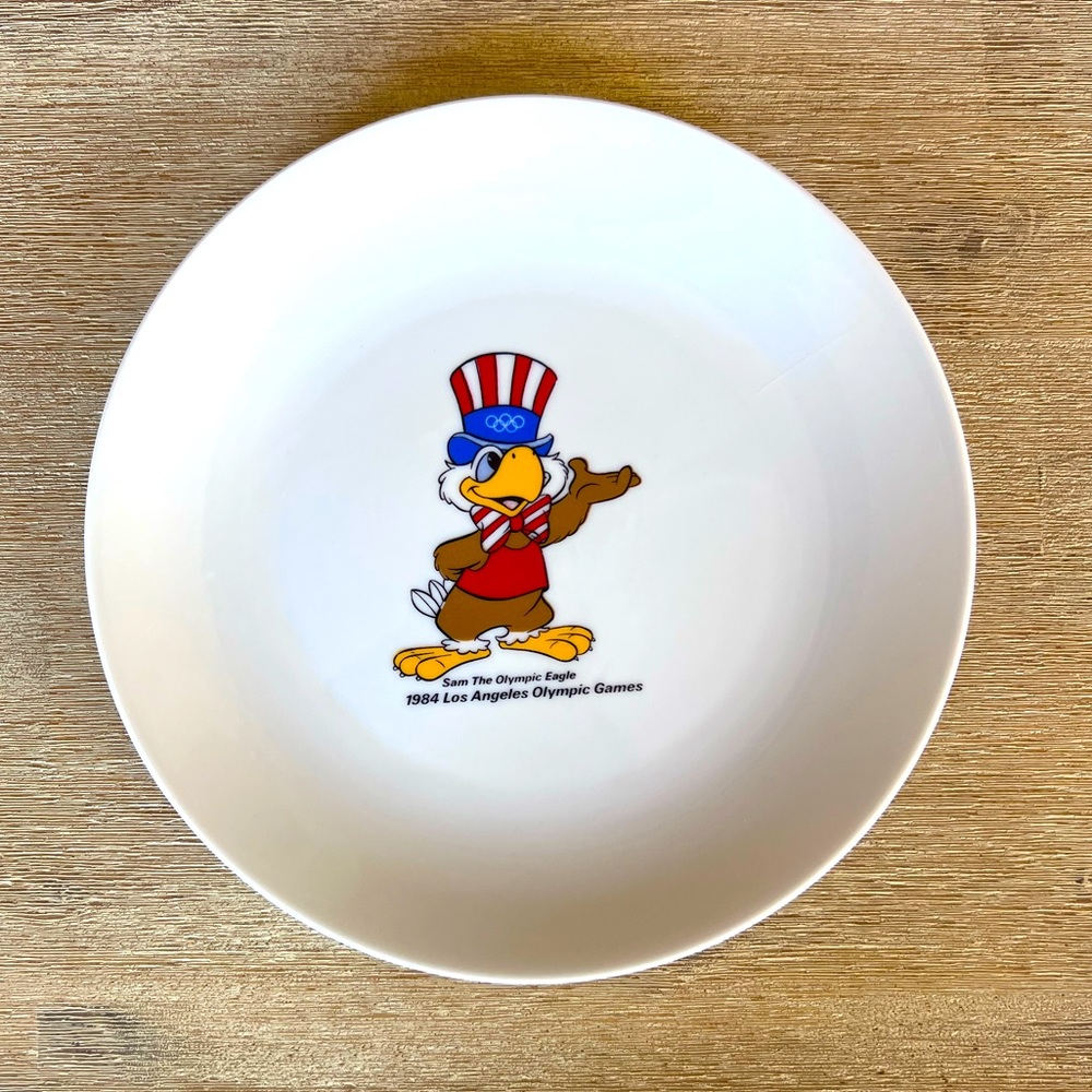 🍽️ Vintage “Sam The Olympic Eagle” 1984 Los Angeles Olympic Games Plate